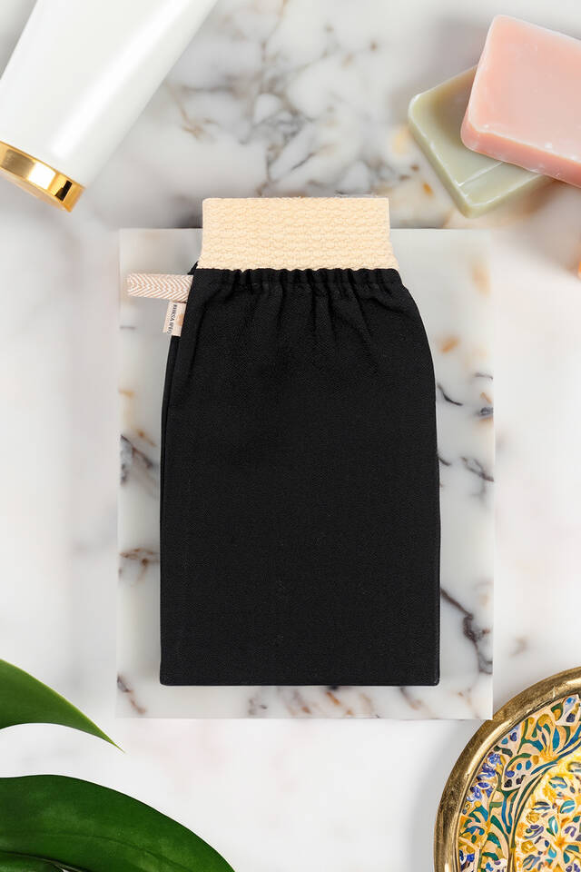 Black Bath Shower Scrub Exfoliating Glove - 3