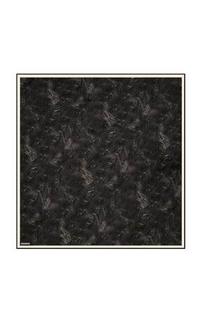 Black Brush Silk Square Scarf 
