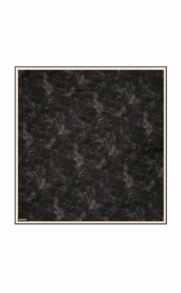 Black Brush Silk Square Scarf - Bursa İpek