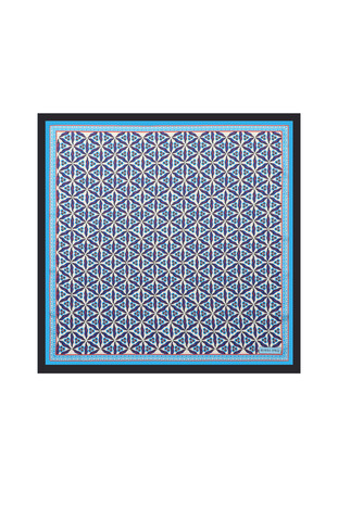 Black Çintemani Pattern Silky Pocket Square 