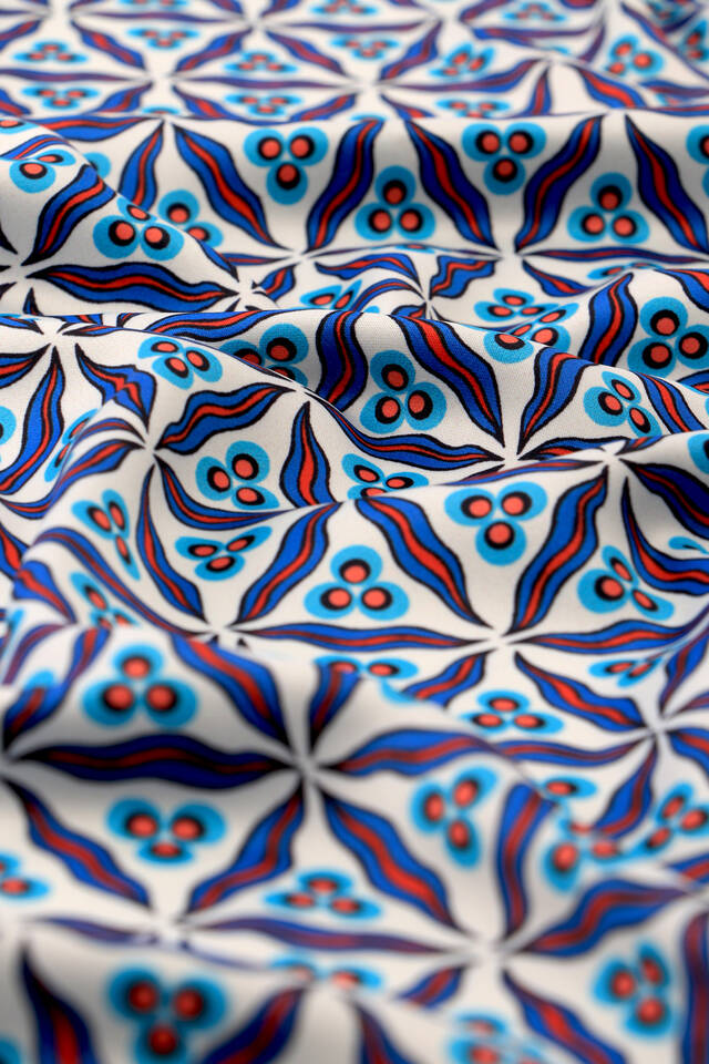 Black Çintemani Pattern Silky Pocket Square - 3