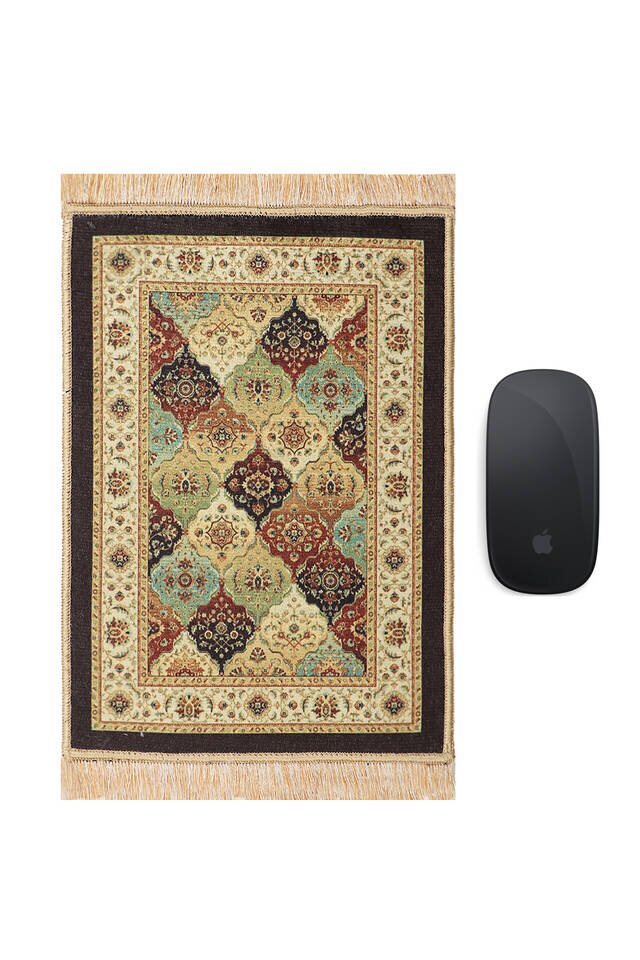 Black Decorative Small Carpet Mousepad - Bursa İpek