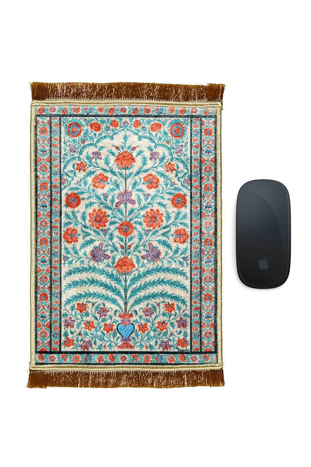 Black Decorative Small Carpet Mousepad - Bursa İpek