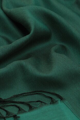 Black Emerald Silk Look Scarf - Thumbnail