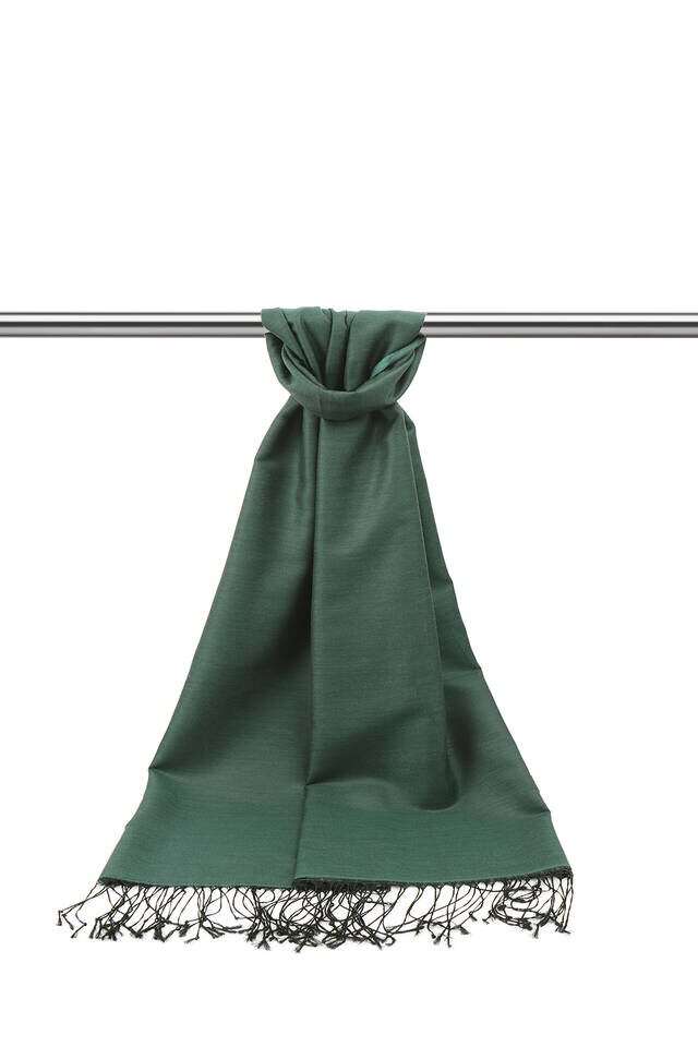 Black Emerald Silk Look Scarf - 2