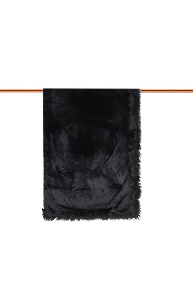 Black Fur Shoulder Shawl - 3
