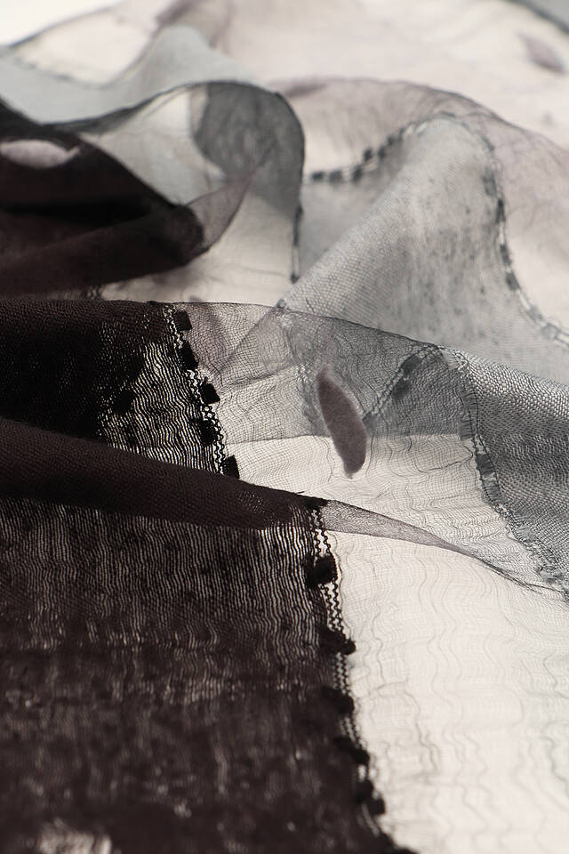 Black Grey Gradient Cone Foulard - 3