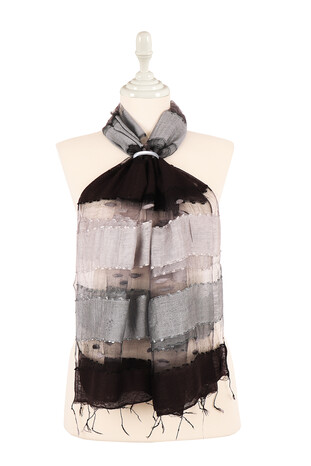 Black Grey Gradient Cone Foulard 