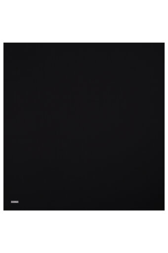 Black Plain Twill Silk Square Scarf 