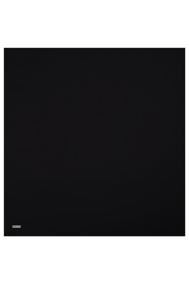 Black Plain Twill Silk Square Scarf 