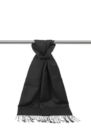 Black Silk Look Scarf 