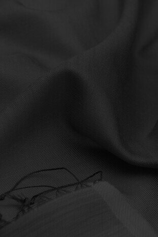 Black Silk Look Scarf - Thumbnail