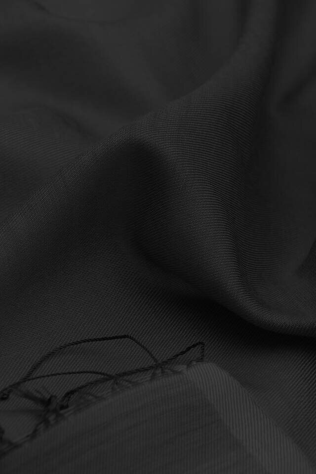 Black Silk Look Scarf - 3