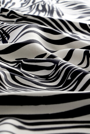 Black Zebra Silk Scarf - Thumbnail