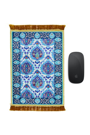 Blue Decorative Small Carpet Mousepad 