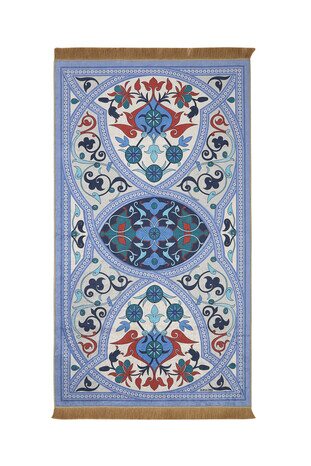 Blue Velvet Carpet Prayer Rug 