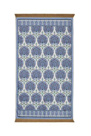Blue Velvet Carpet Prayer Rug 
