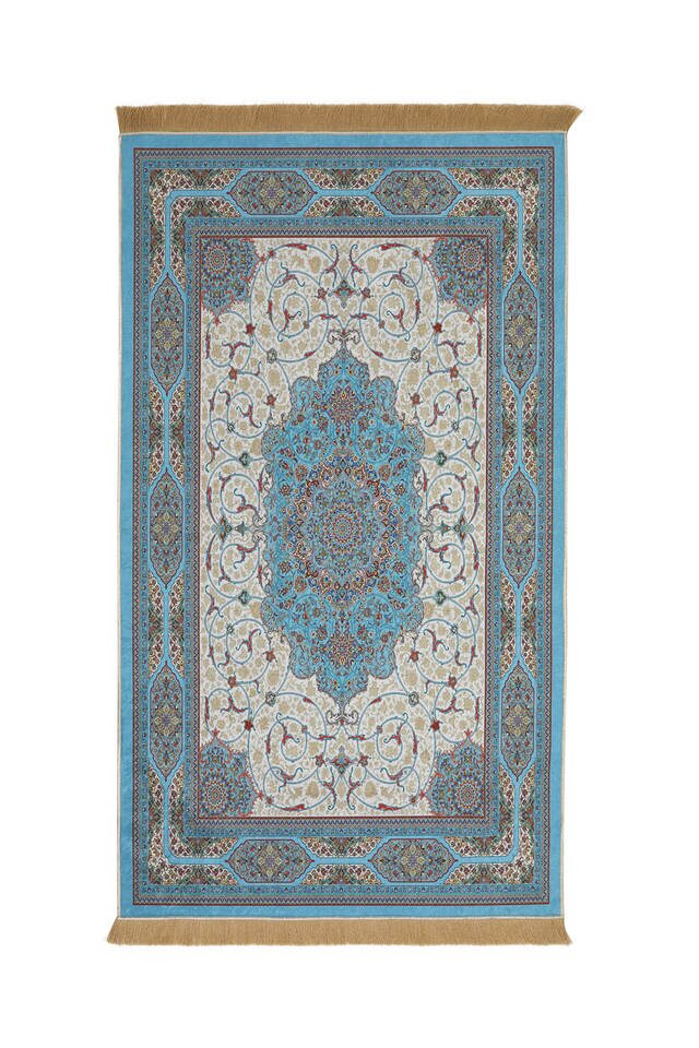 Blue Velvet Carpet Prayer Rug 