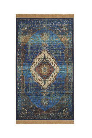 Blue Velvet Carpet Prayer Rug 