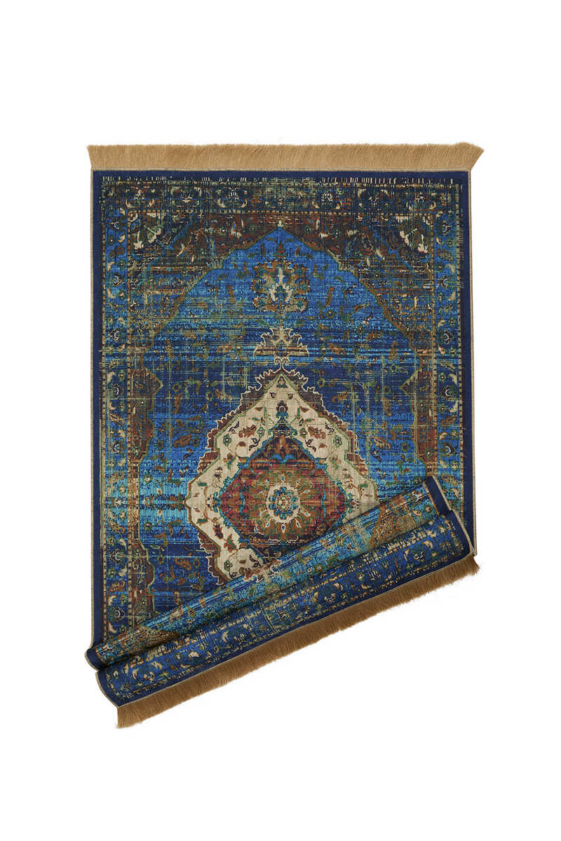 Blue Velvet Carpet Prayer Rug