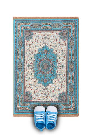 Blue Velvet Children's Prayer Rug 