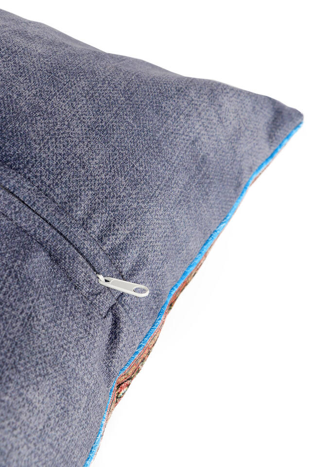 Blue Velvet Throw Pillow - 3