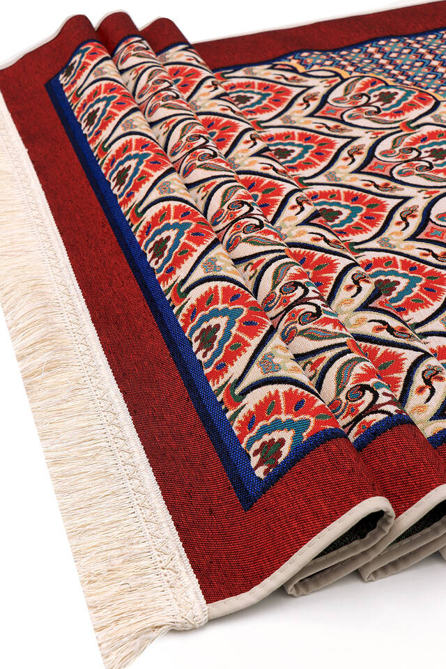 Bordo Karanfil Desen Goblen Seccade - 2