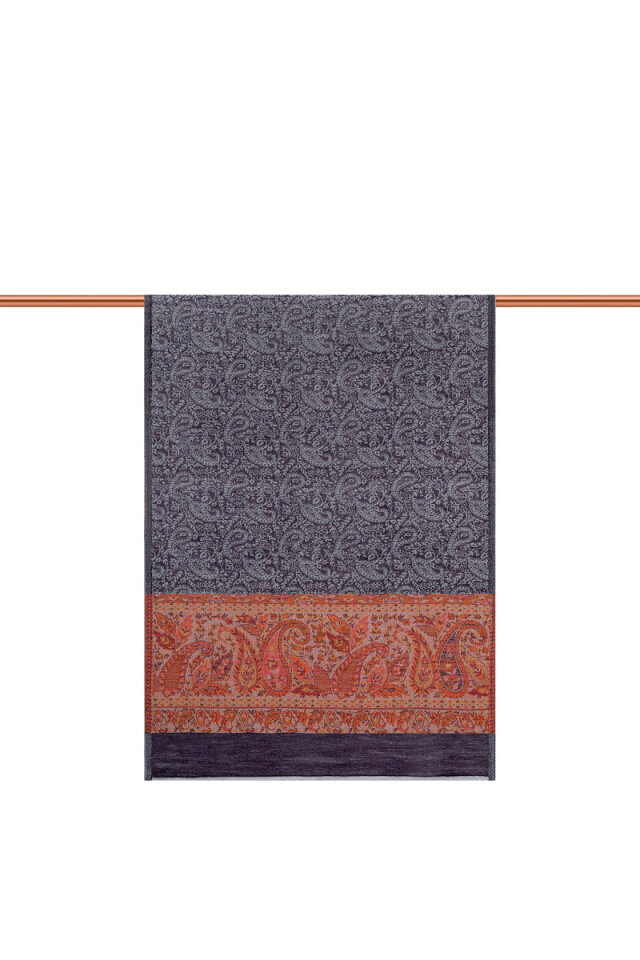 Füme Bordür Desenli Yün Şal - 2