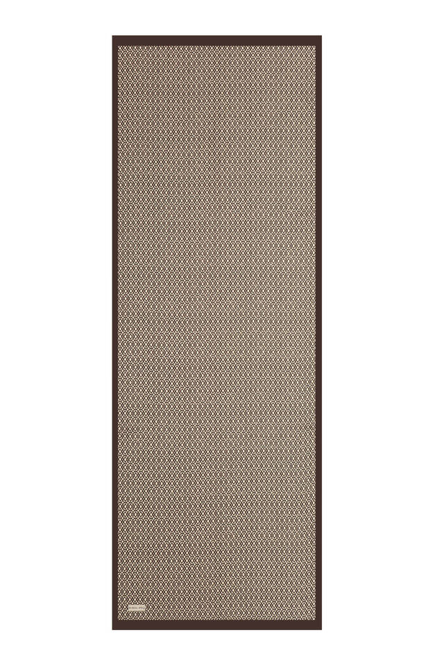 Brown Honeycomb Pattern Twill Silk Scarf - 4