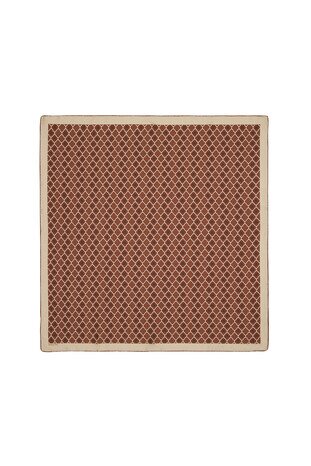 Brown Monogram Silk Square Scarf - Thumbnail