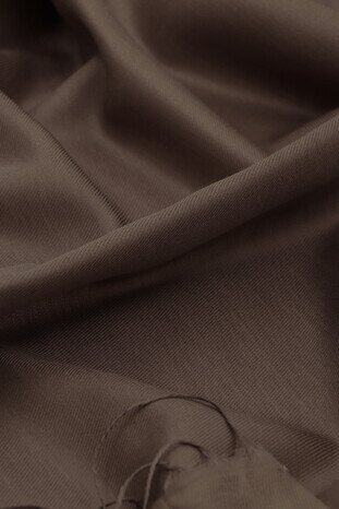 Brown Silk Look Scarf - Thumbnail