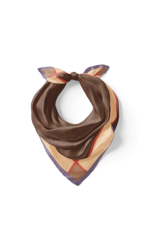 Brown Wide Border Plain Silk Pocket Square - 2