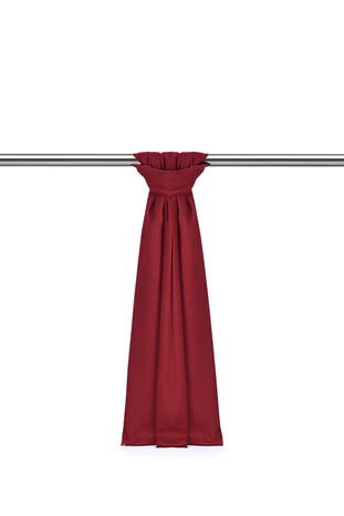 Burgundy Patterned Silky Scarf 