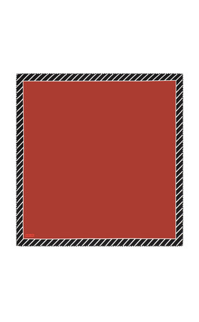 Burgundy Stripe Pattern Twill Silk Square Scarf 