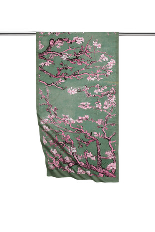 Cagla Almond Flower Silky Foulard 