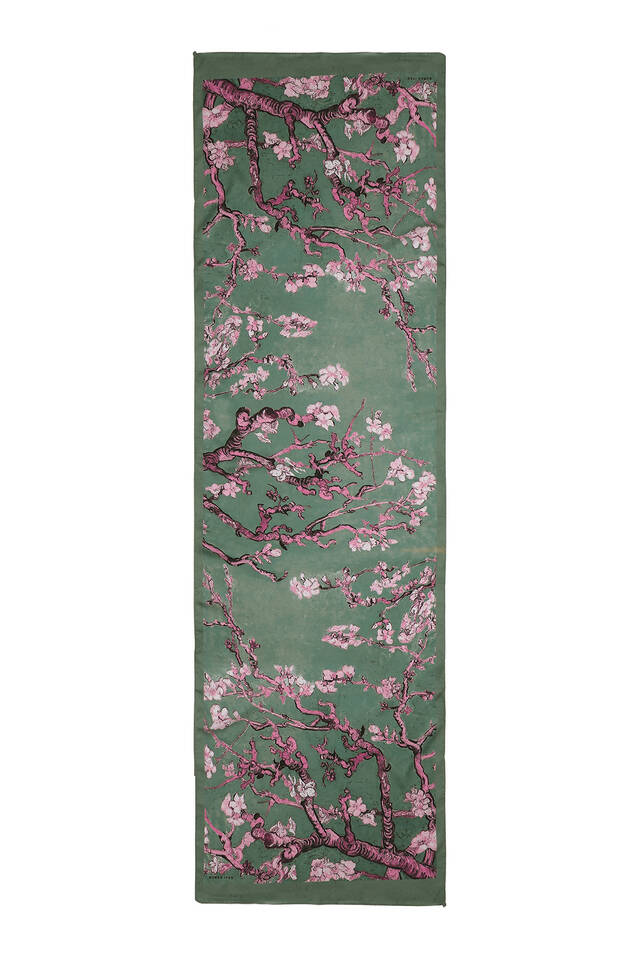 Cagla Almond Flower Silky Foulard - 3