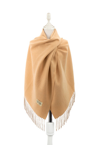 Camel Cream Double Sided Winter Shawl 