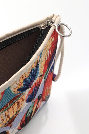 Cappadocia Pattern Tapestry Handbag - Thumbnail