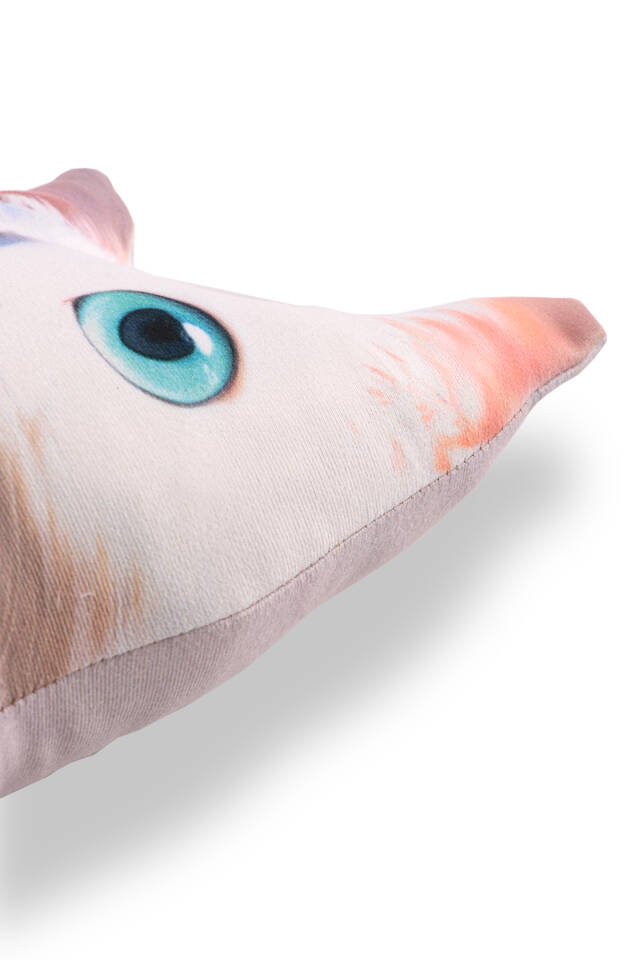 White Cat Pattern Decorative Pillow - 2