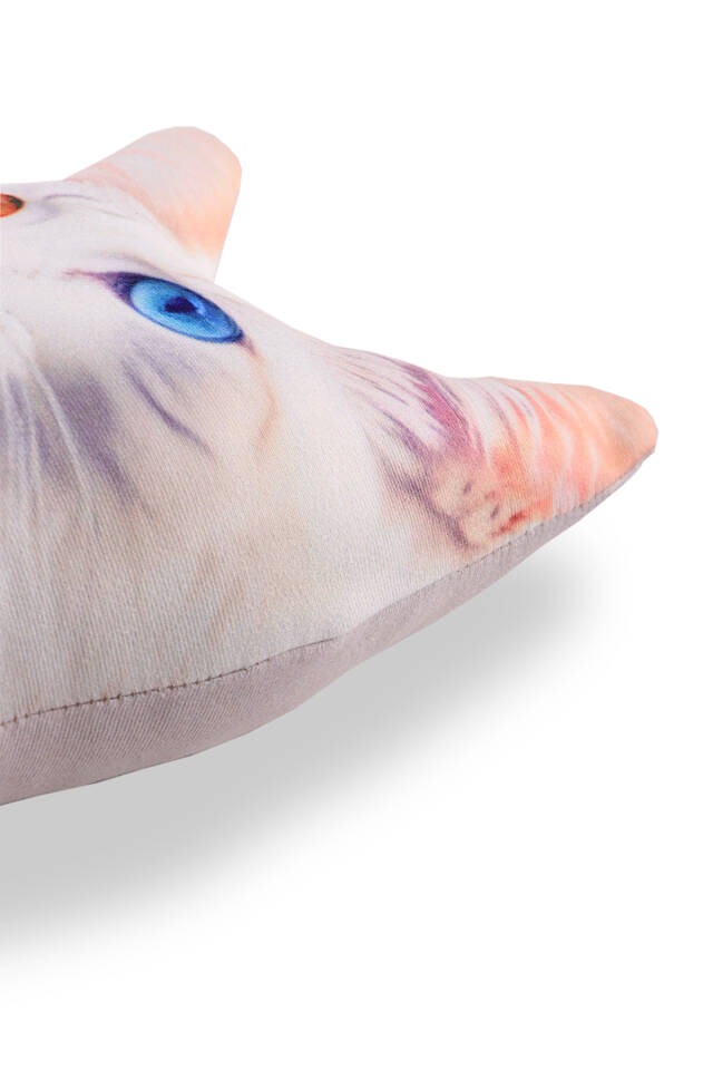 White Cat Pattern Decorative Pillow - 2