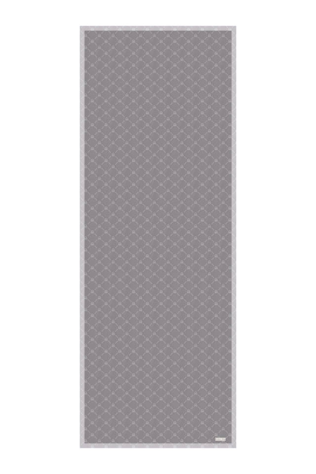 Smoked Chain Monogram Pattern Silk Shawl - 4