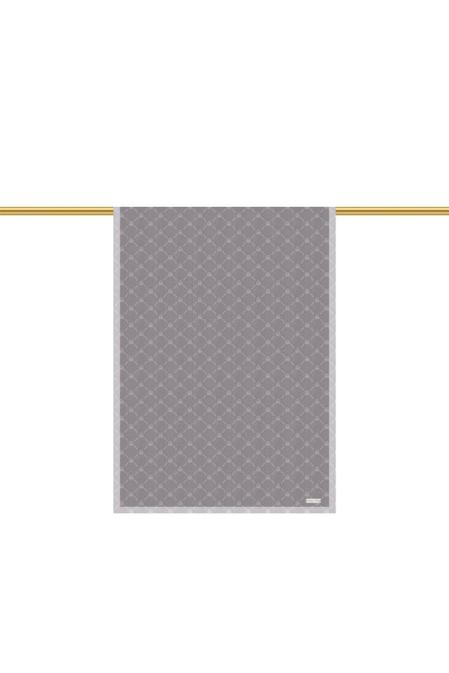 Smoked Chain Monogram Pattern Silk Shawl - 3