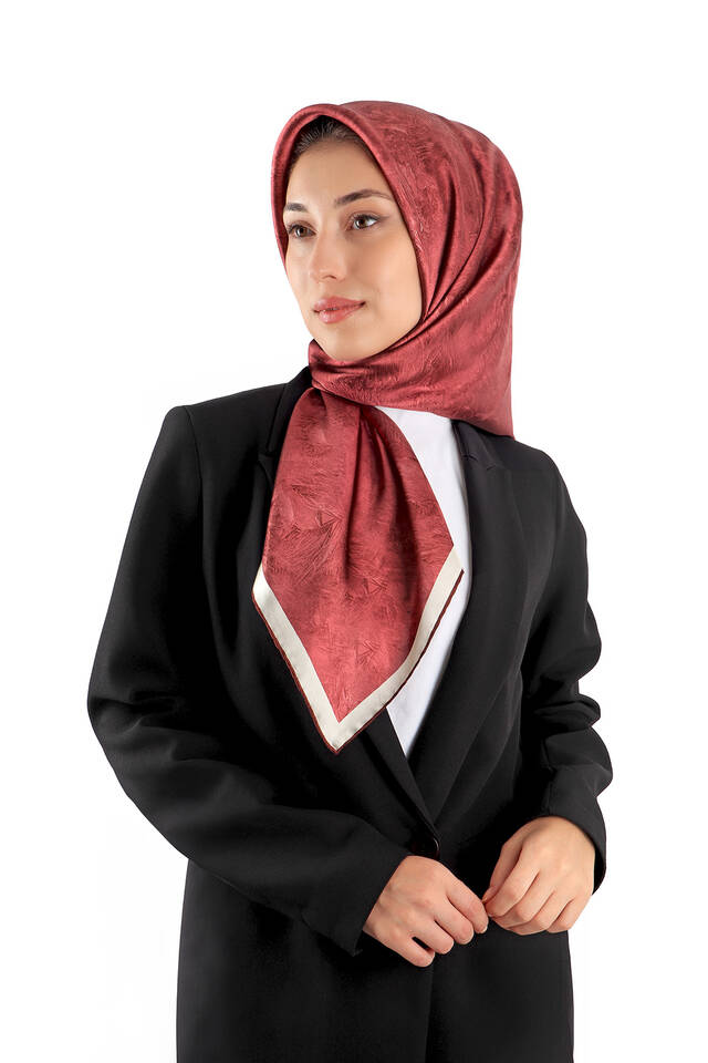 Cherry Brush Silk Square Scarf - 2