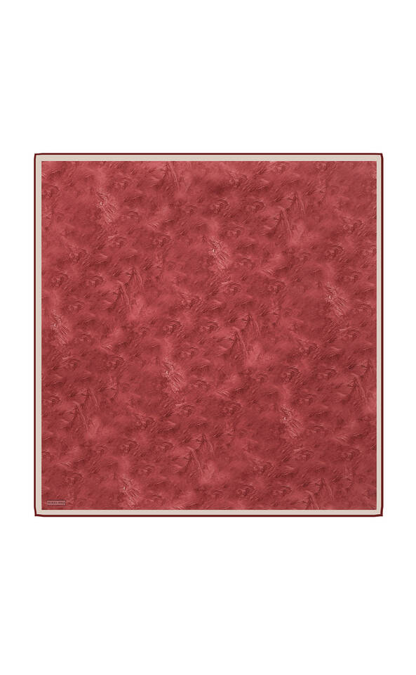 Cherry Brush Silk Square Scarf - 1