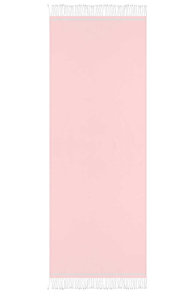 Pudra Gri Çift Taraflı İpek Şal - 4