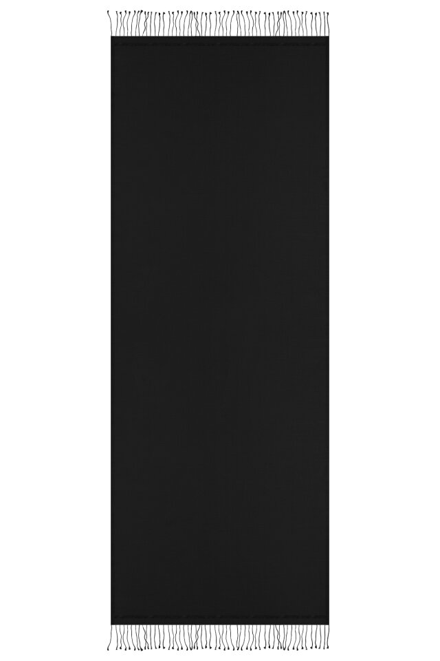 Siyah Çift Taraflı İpek Şal - 4