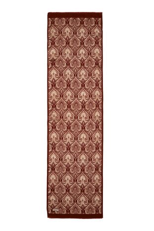 Cinnamon Damask Pattern Silk Foulard - Thumbnail