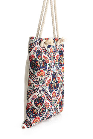 Çintemani Pattern Tapestry Shoulder Bag - Thumbnail