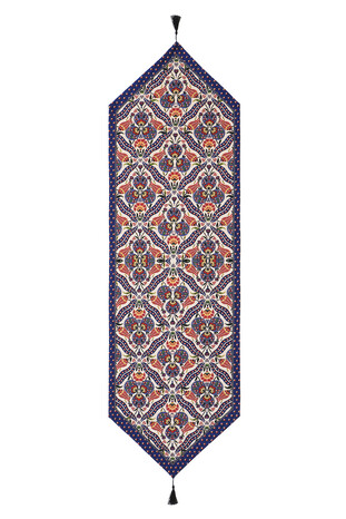 Çintemani Tulip Pattern Tapestry Runner - Thumbnail