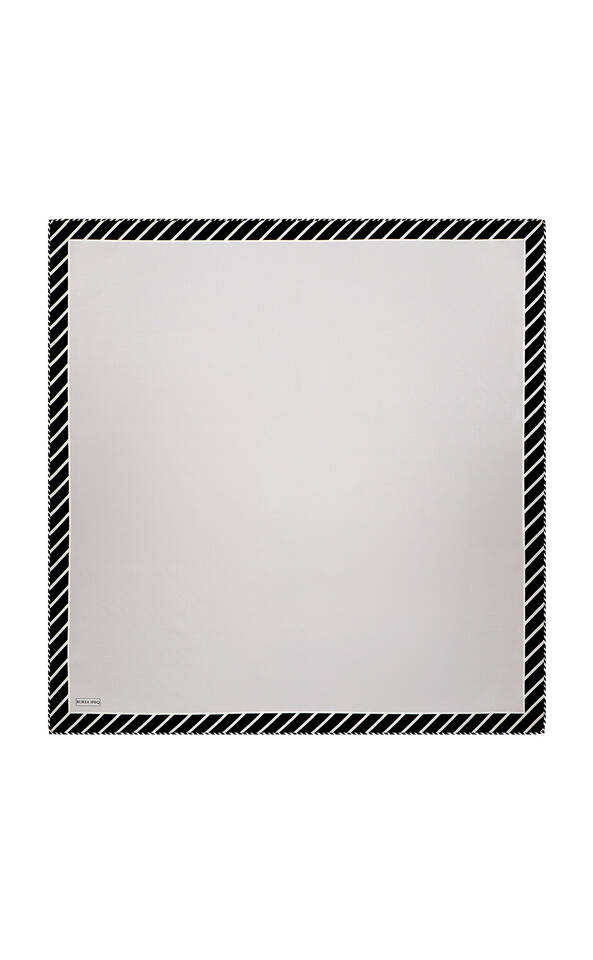 رمادي شريط نمط حك الحرير وشاح 